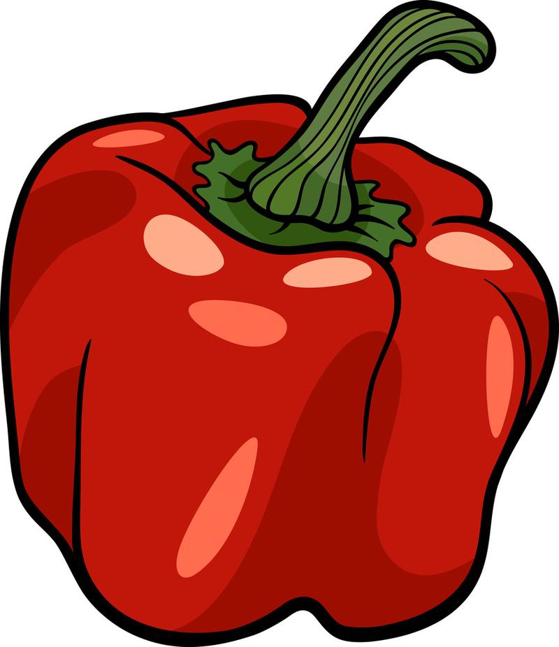 红辣椒蔬菜卡通插图