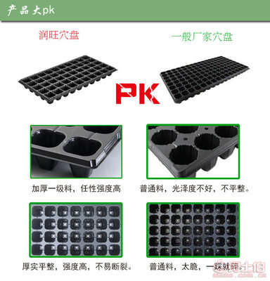 【润旺塑料制品批发14-128孔加厚塑料抗氧化育苗穴盘园艺蔬菜育苗盘多肉种植盘